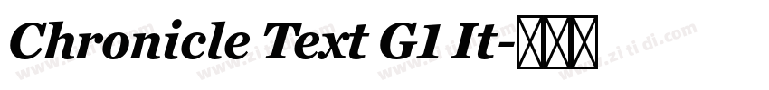 Chronicle Text G1 It字体转换